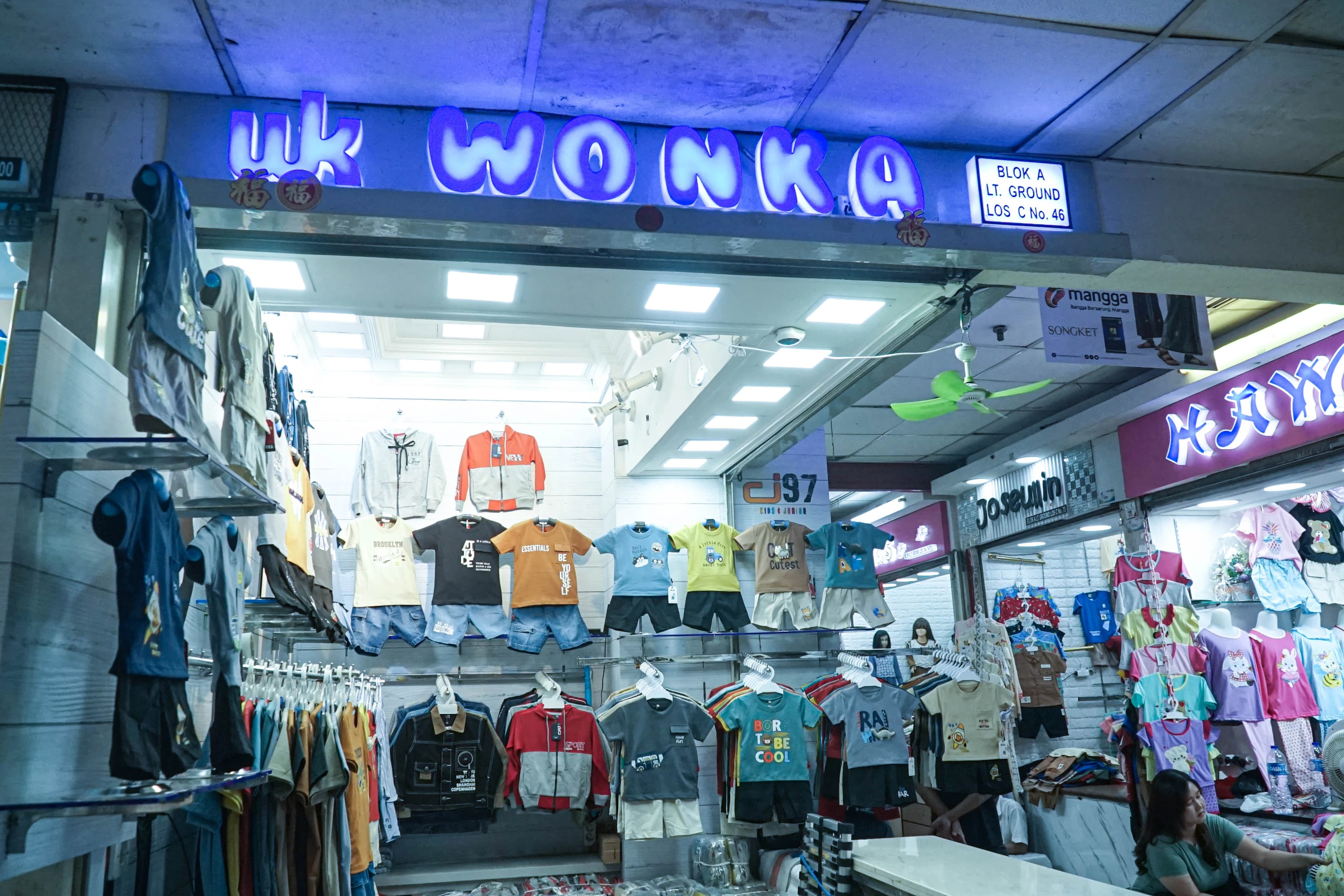 WONKA Kids' owner at the Tanah Abang showroom