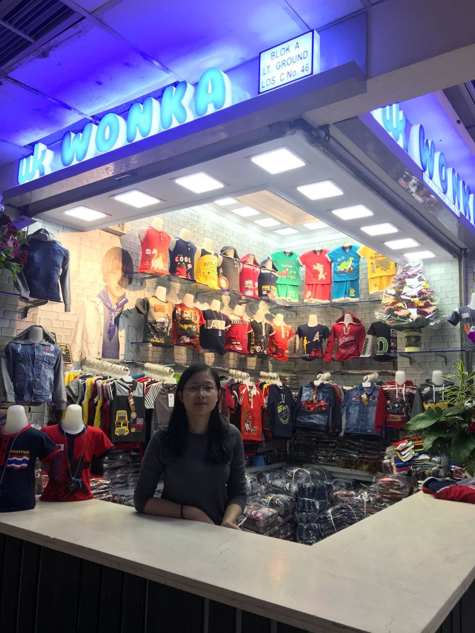 WONKA Kids owner at the production area / Tanah Abang showroom